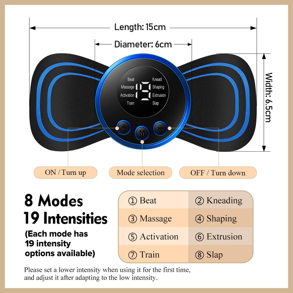 SoulPiks Portable Wireless Full Body Butterfly Massager for Pain Relief