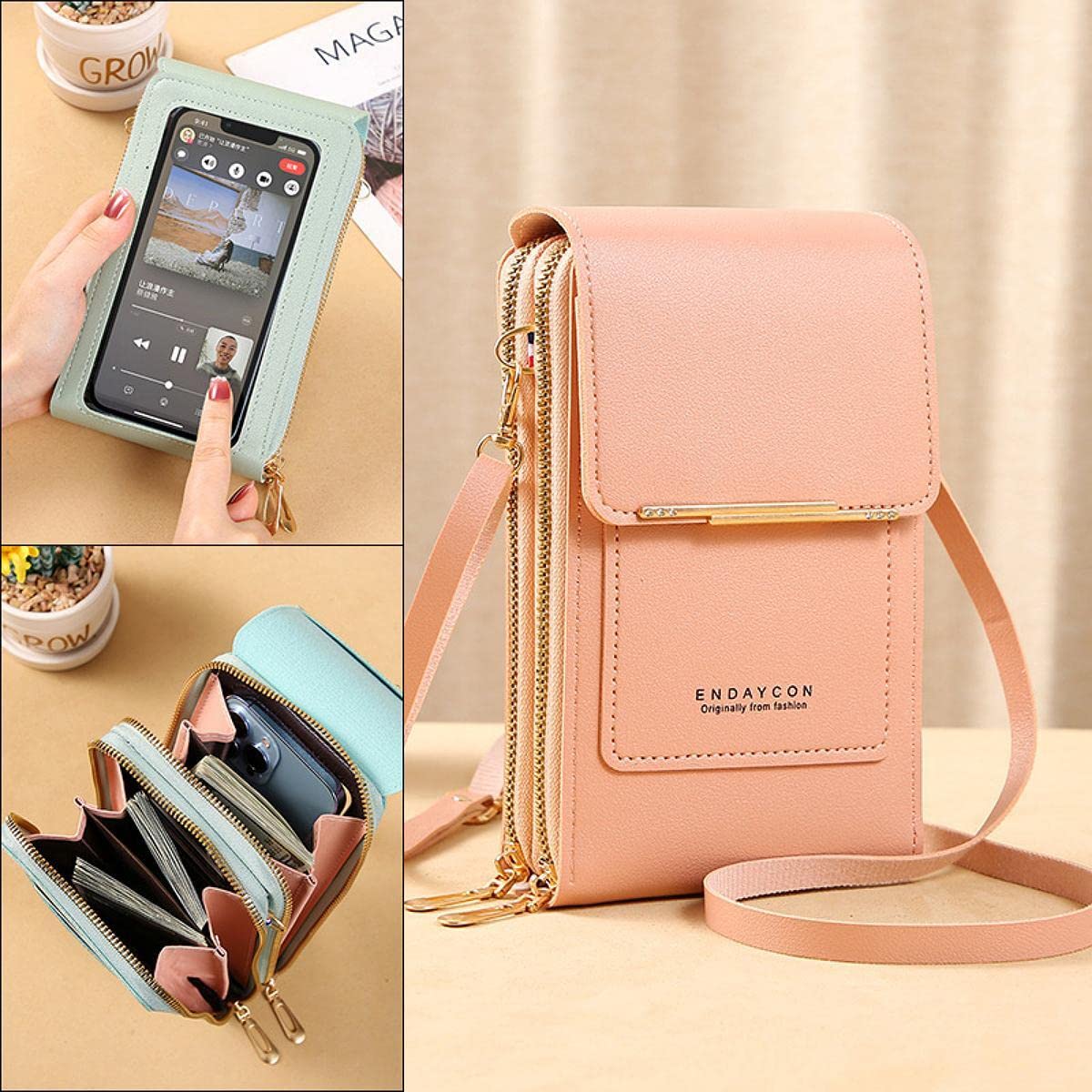 π Crossbody Zipper Bags For Women (Anti-Theft Double Layer Leather Bag)
