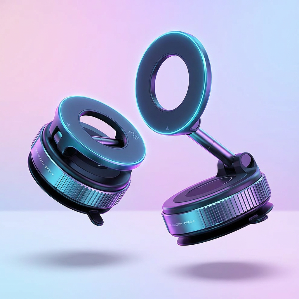 SoulPiks 360° Foldable Vacuum Magnetic Phone Holder