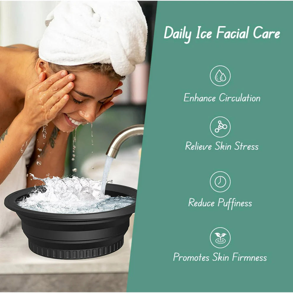 SoulPiks Silicone Foldable Facial Ice Bath