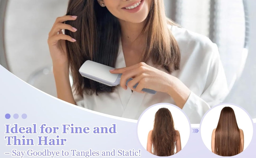 SoulPiks Self-Cleaning Detangler Brush – 4-in-1 Anti-Static Hair Massager Comb