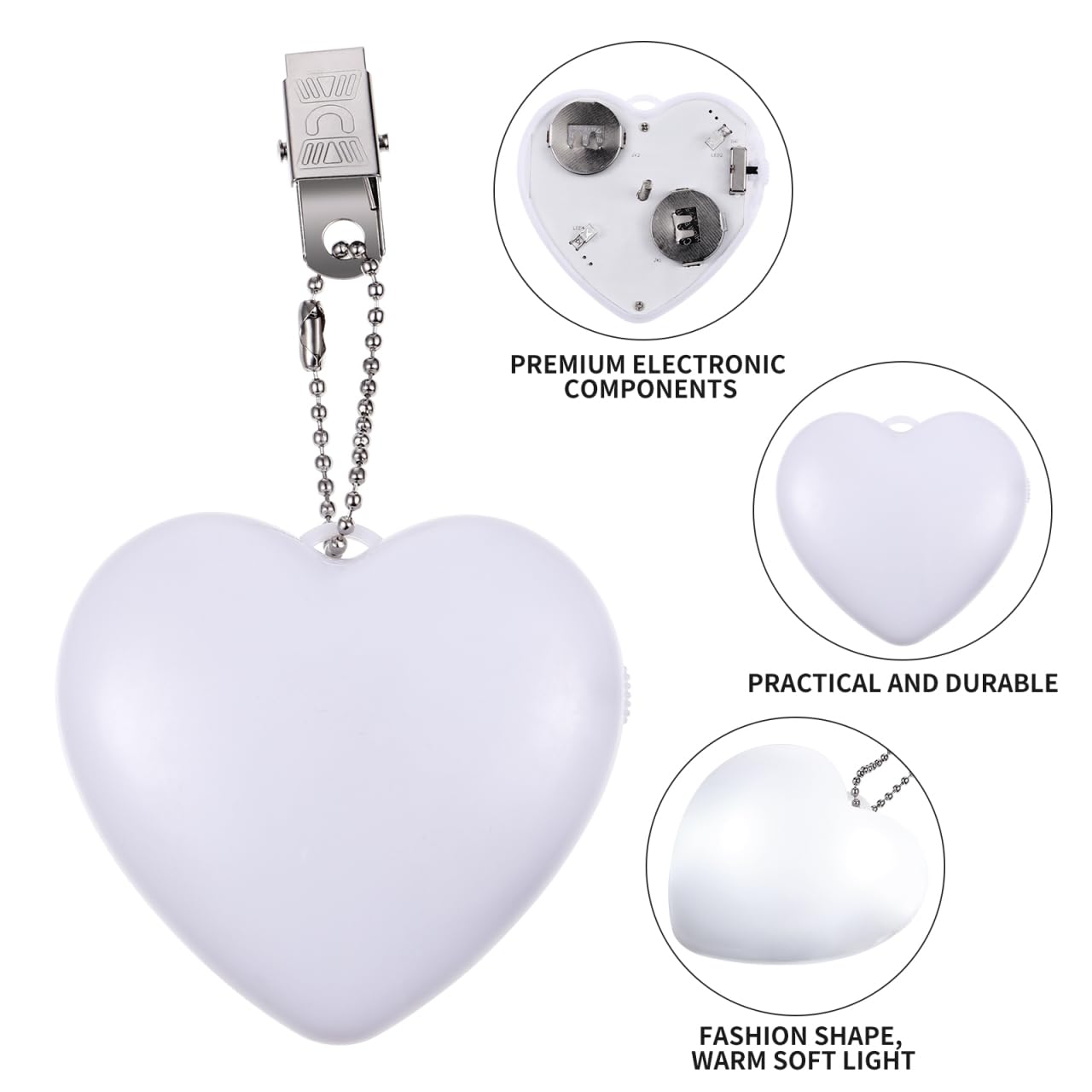 SoulPiks Heart Shaped Glowing Purse Keychain