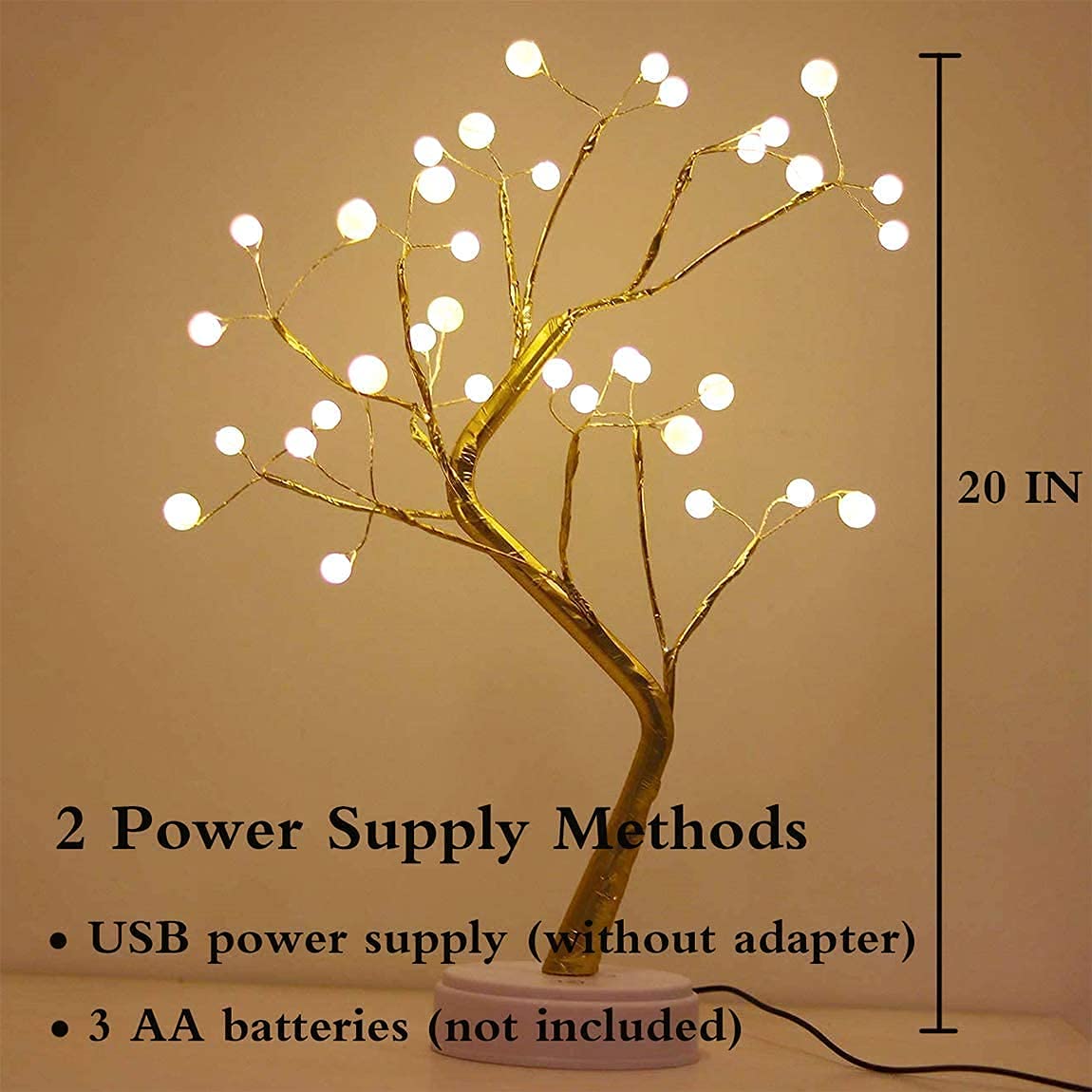 SoulPiks LED Tree Lamp with Touch Switch | USB & Battery Operated Decorative Light