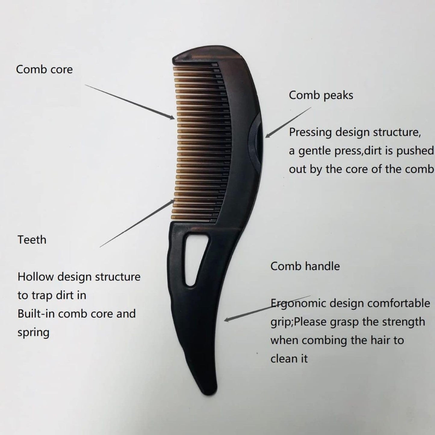 Anti-Dandruff Scalp Massage Comb & Flake Removal Comb