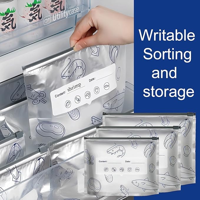 Reusable Leakproof Aluminum Food Storage Bags