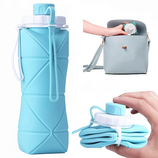 SoulPiks Folding Silicone Water Bottle (600 ml)