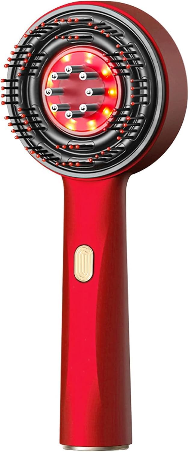 SoulPiks Premium Red Light Therapy Scalp Massager with Oil Applicator