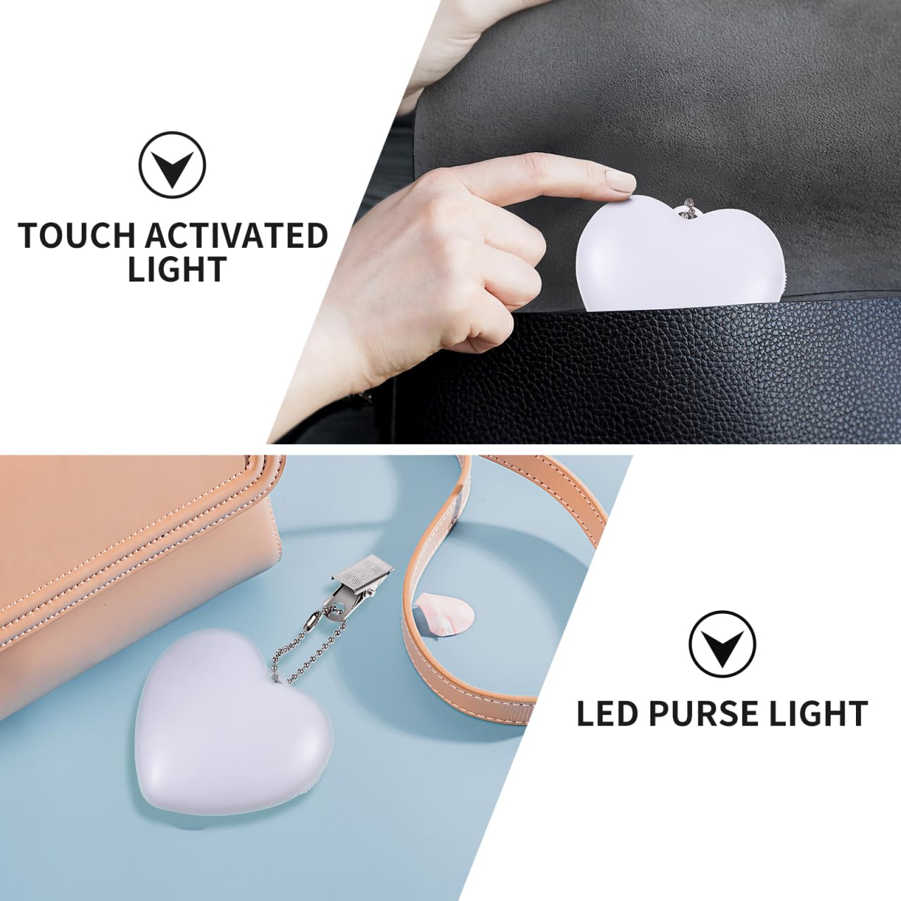 SoulPiks Heart Shaped Glowing Purse Keychain