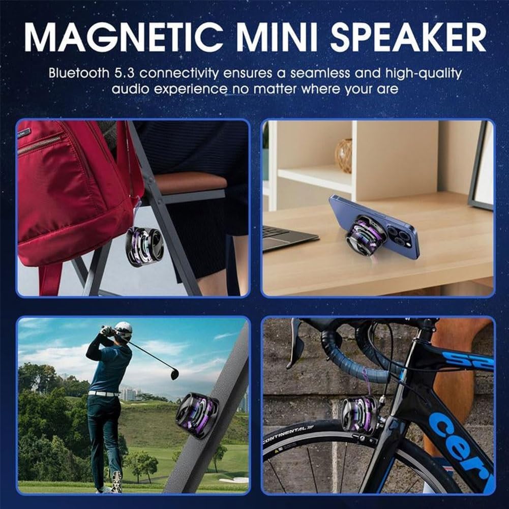 Portable Mini Magnetic Bluetooth Speaker (G200) with RGB Light