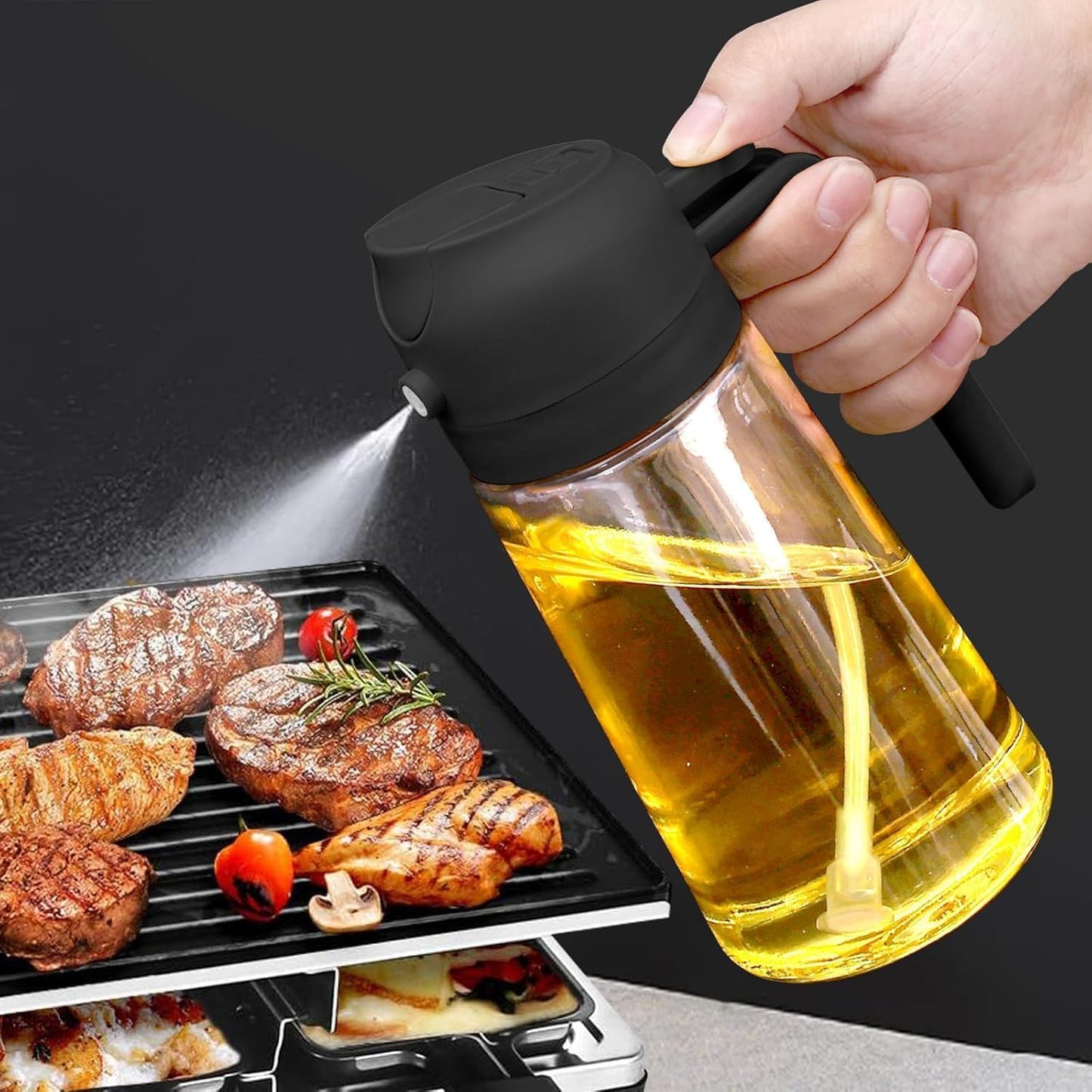SoulPiks Oil Mister Spray Bottle – Precision Cooking & Healthy Control for Kitchen & BBQ