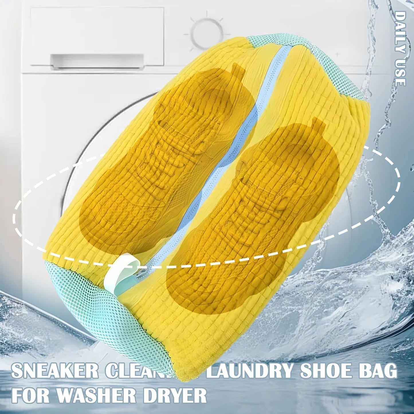 SoulPiks Sneaker Wash Bags – Reusable Mesh Shoe Protectors for Machine Cleaning