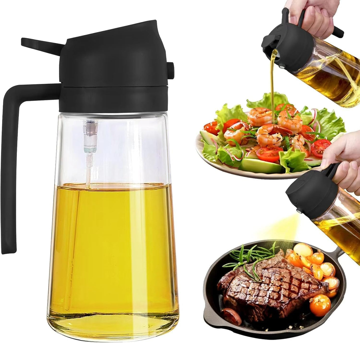 SoulPiks Oil Mister Spray Bottle – Precision Cooking & Healthy Control for Kitchen & BBQ
