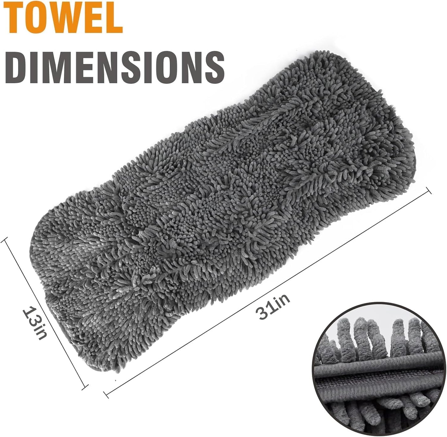 Microfiber Pet Towels for Drying Pets (Dogs, Cats, all furry pets)