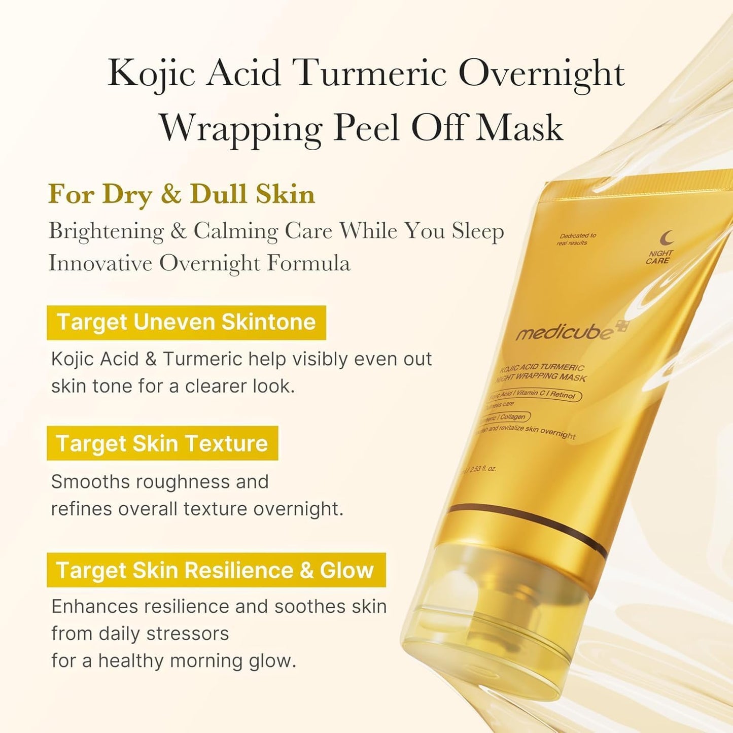 Kojic Acid Turmeric Overnight Wrapping Mask (75 ML)