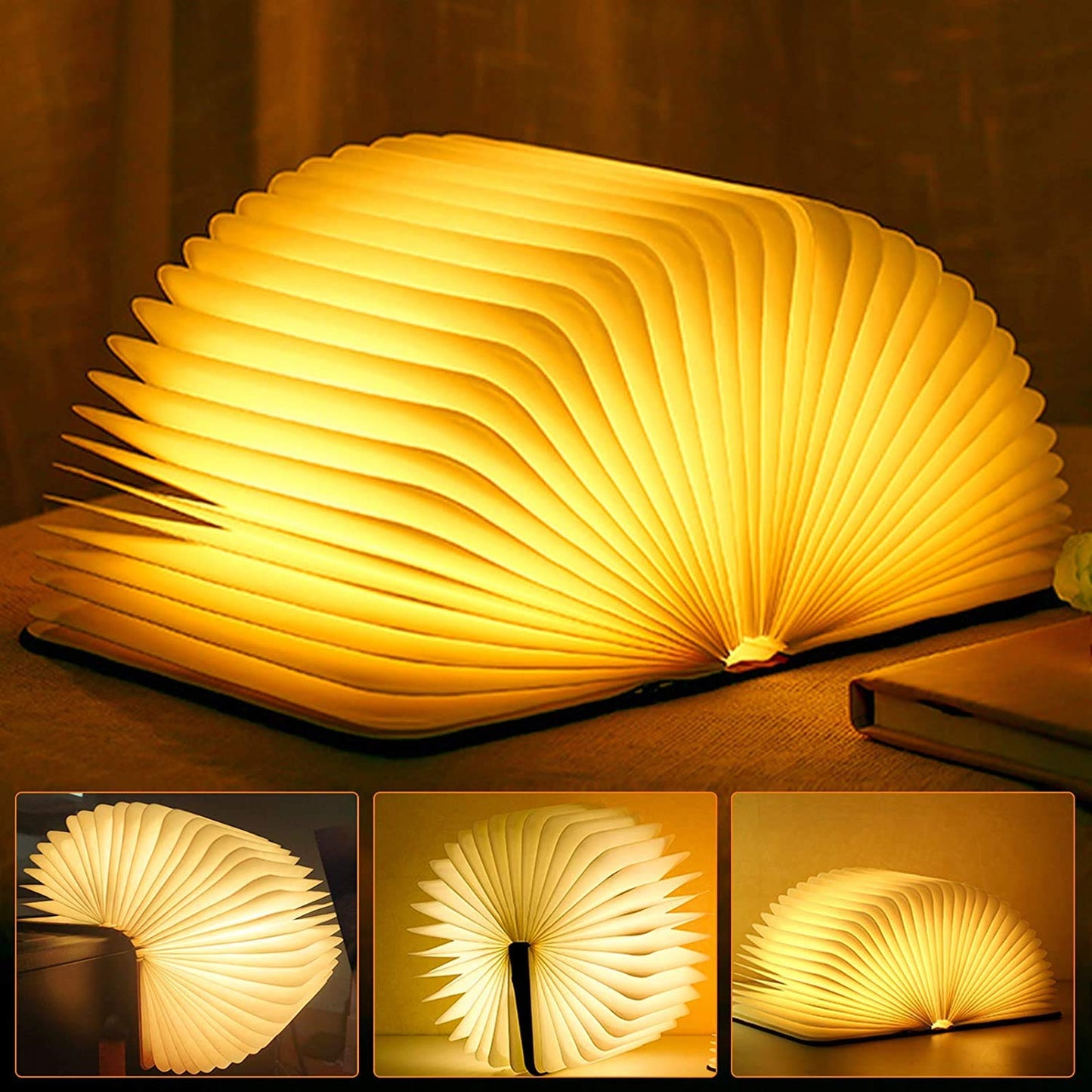 SoulPiks Foldable Book Lamp – Magical Decor with Soft Glow