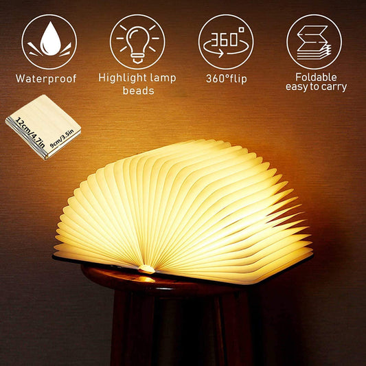 SoulPiks Foldable Book Lamp – Magical Decor with Soft Glow