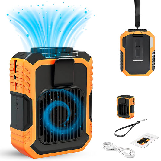 SoulPiks 2-in-1 Rechargeable Flashlight & Waist Fan – Wearable Breeze, Reliable Light