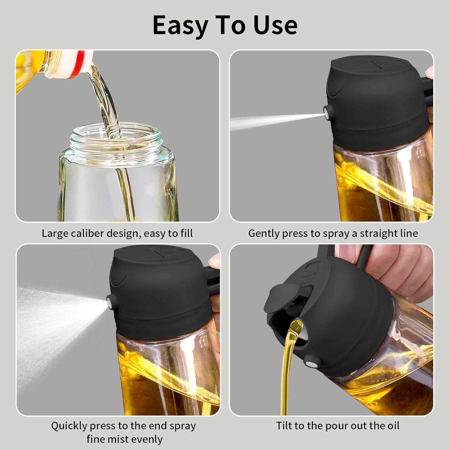 SoulPiks Oil Mister Spray Bottle – Precision Cooking & Healthy Control for Kitchen & BBQ