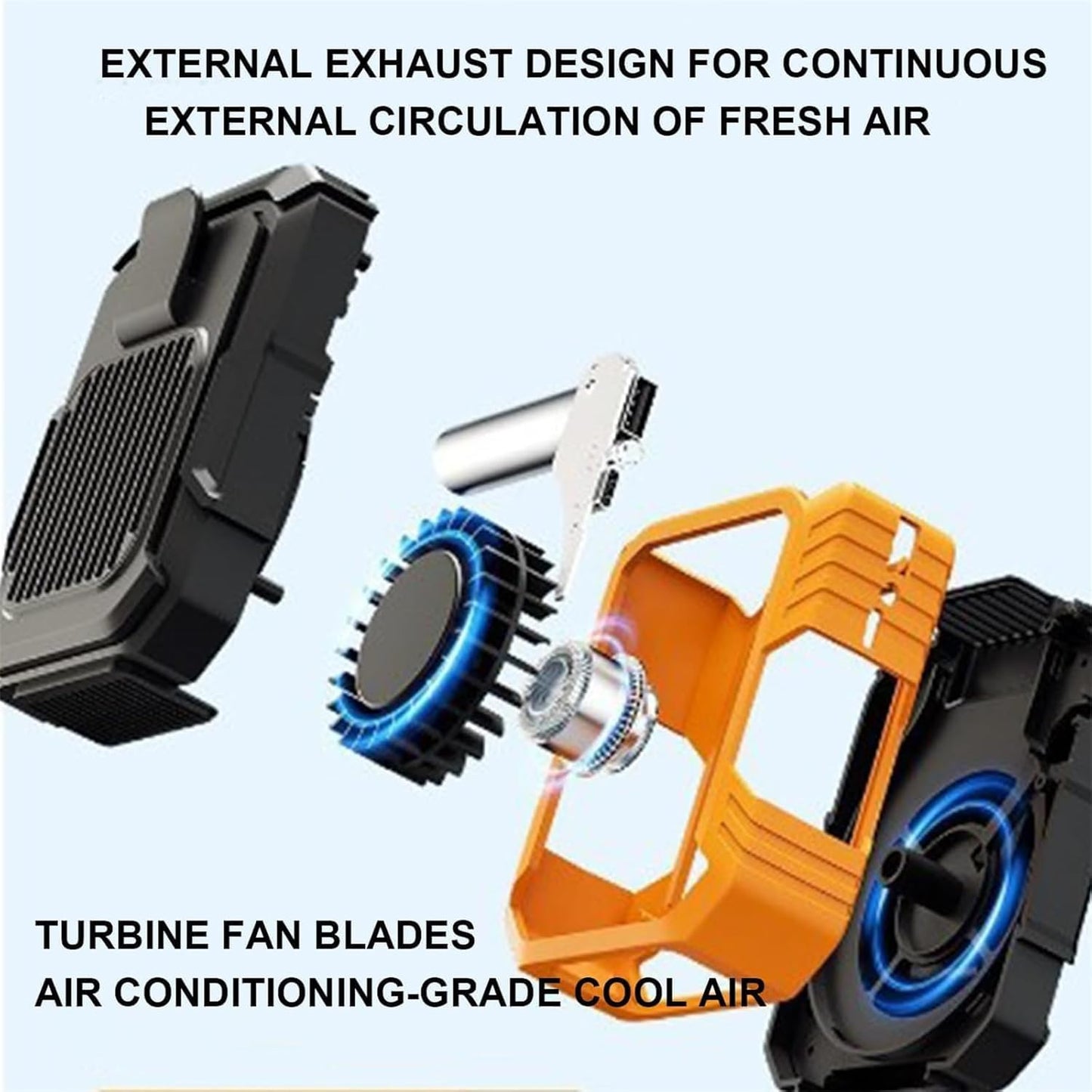 SoulPiks 2-in-1 Rechargeable Flashlight & Waist Fan – Wearable Breeze, Reliable Light