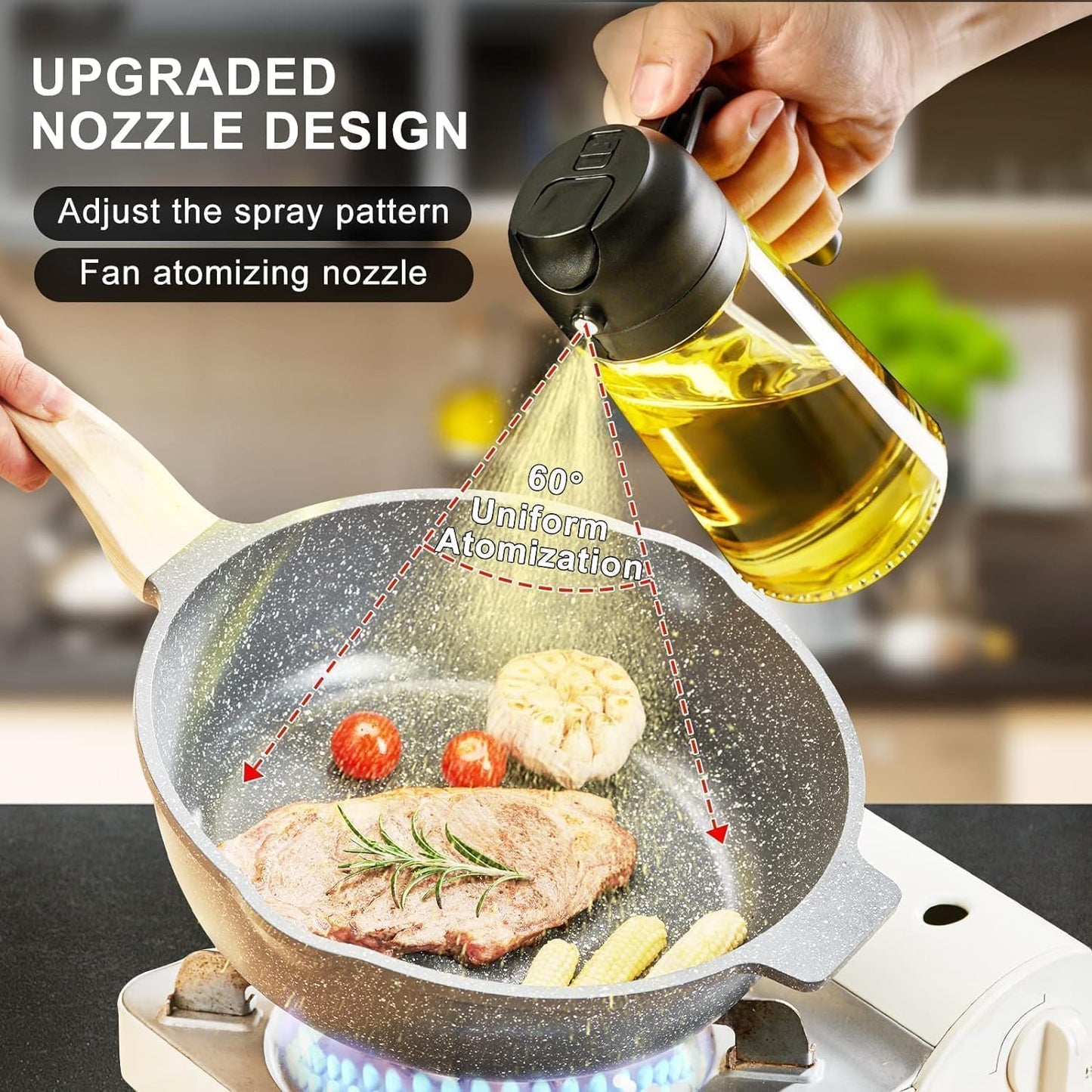 SoulPiks Oil Mister Spray Bottle – Precision Cooking & Healthy Control for Kitchen & BBQ