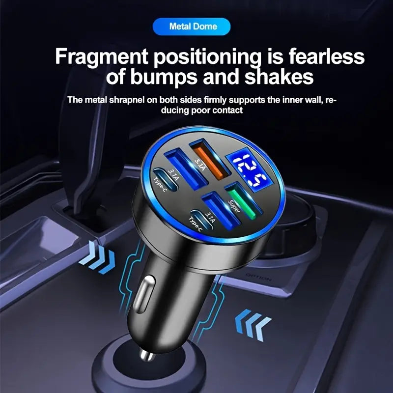 SoulPiks Super Fast 6-in-1 Car Charger