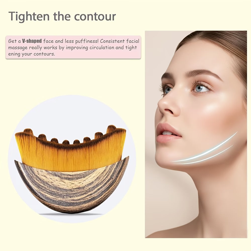 Lymphatic Contour Face Brush for Sinuses & Massager for Chin & Jawline