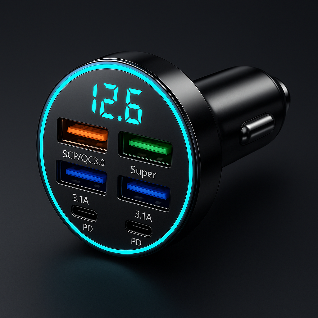 SoulPiks Super Fast 6-in-1 Car Charger