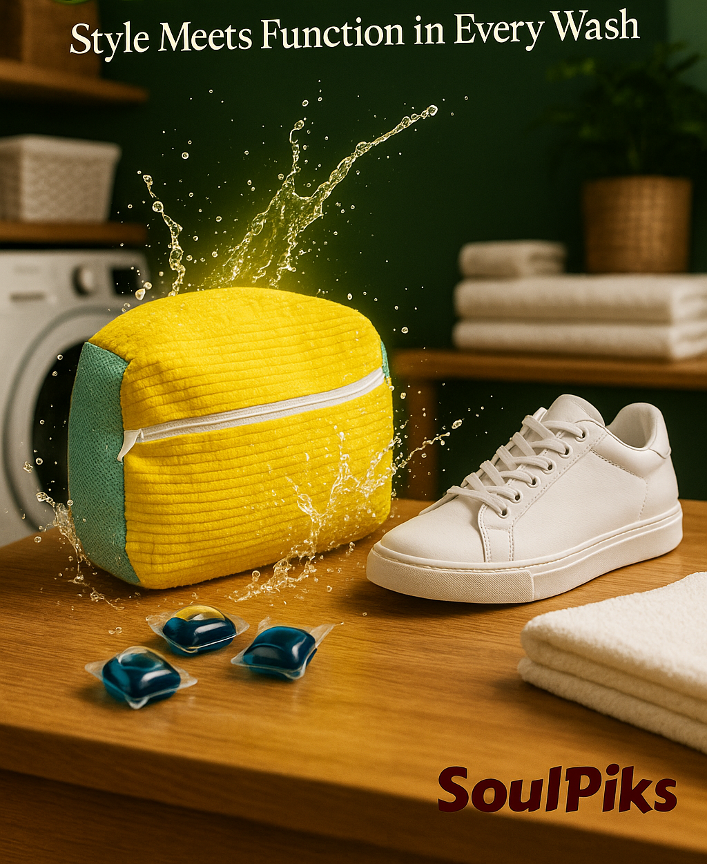 SoulPiks Sneaker Wash Bags – Reusable Mesh Shoe Protectors for Machine Cleaning