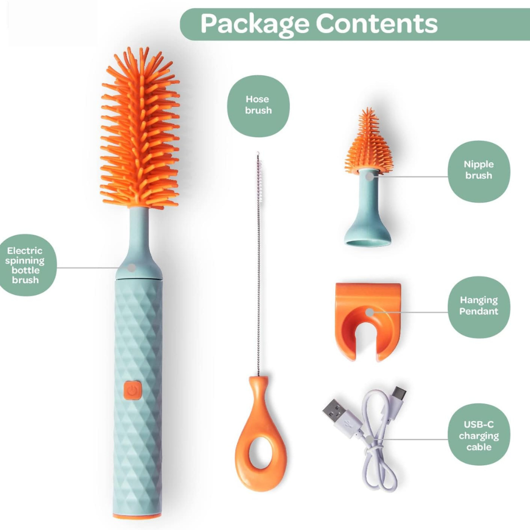 SoulPiks Electric Spin Scrubber – Cordless 360° Cleaning Brush with Powerful Motor & Multiple Heads