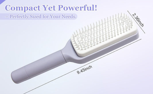 SoulPiks Self-Cleaning Detangler Brush – 4-in-1 Anti-Static Hair Massager Comb