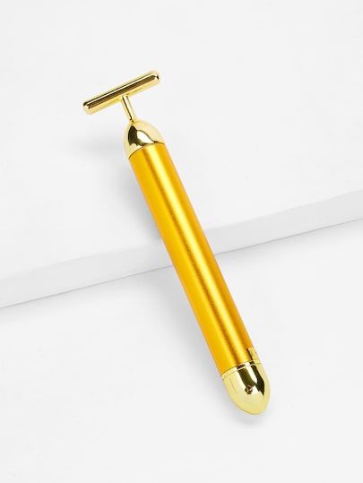 T-Shaped Portable Anti-Aging 24K Gold Facial Massager